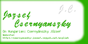 jozsef csernyanszky business card